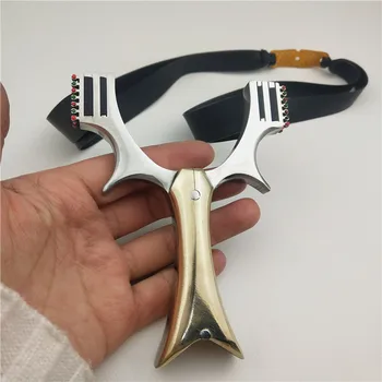 

TTF Slingshot Catapult Hunting Rubber Band Powerful stainless steel + copper Outdoor Pocket Handhold Shooting Game Wire cutting