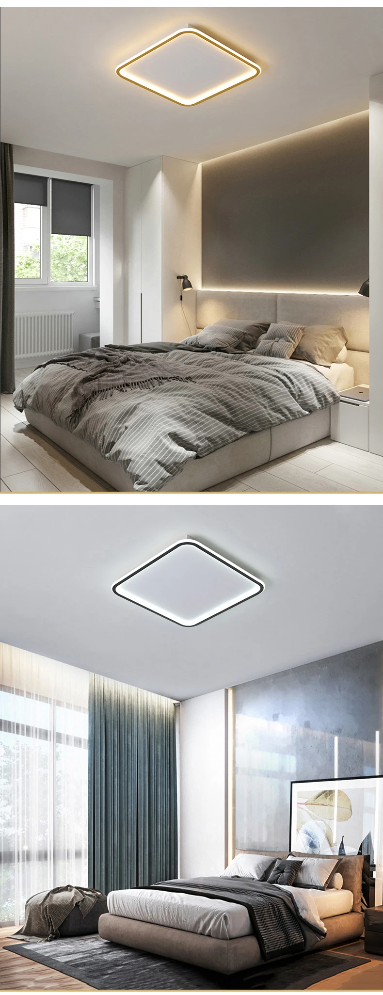 quarto luminárias anel ouro moderno quarto iluminação