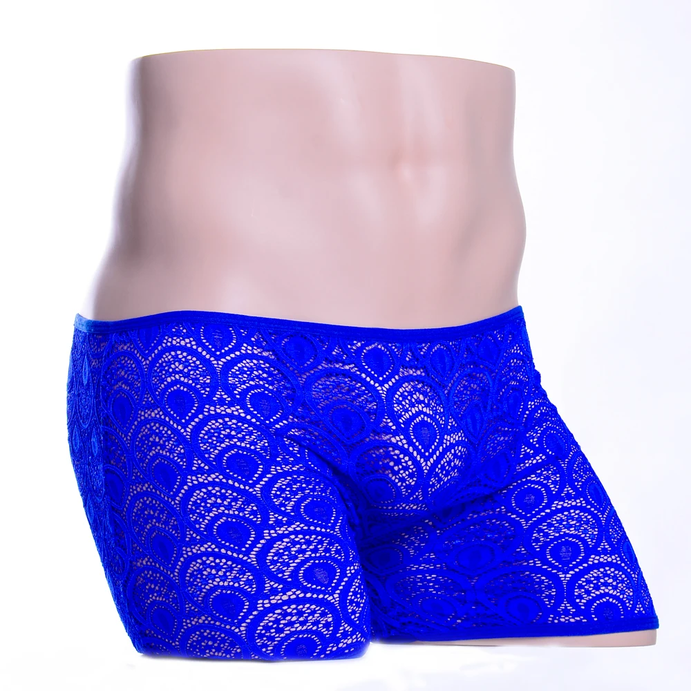 Creative Men's Peacock Lace  Hollow  Briefs Underwear Accessories Gifts