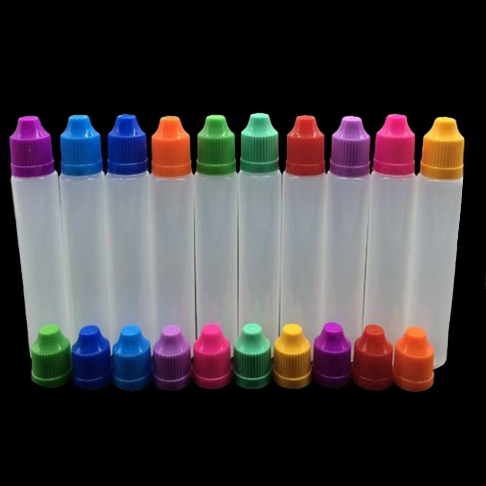 

5pcs 60ml LDPE Pen Shape Plastic Bottle With Childproof Cap For E Liquid E Juice Dropper Bottles