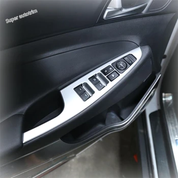 

Lapetus Inner Car 4 Door Armrest Window Lift Button Panel Cover Trim Accessories Interior Fit For Hyundai Tucson 2016 - 2020