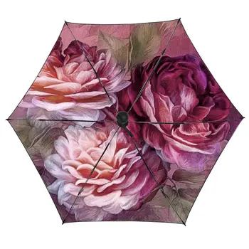 

Umbrella Sun Umbrella Rain Women Parasol,Sun Protection Rain Umbrella Full Automatic Womens Umbrella Mini Umbrella