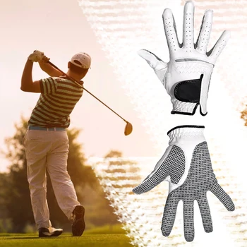 

Golf Gloves Sheepskin Gloves Anti-skid Sunscreen Hands With Elastic Belt And Nylon Buckle Golf Accessories Outdoor Sports Tool