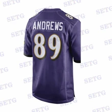 Custom Stitch Ravens Mens Women Game Football Jerseys Andrews 89# 2021