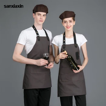 

New high quality Breathable Chef apron kitchen Cooking Cafe Home cooking Cleaner Cake shop fried chicken counter Dinner party