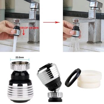 

360 Degree Swivel Kitchen Faucet Aerator Adjustable Dual Mode Sprayer Filter Diffuser Water Saving Nozzle Faucet Connector