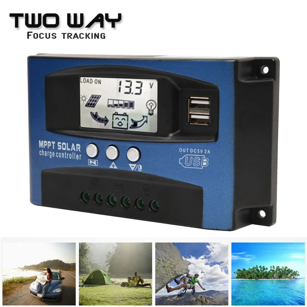 

40/60/100A Solar Controller MPPT Auto Focus Intelligent 12V24V Charge and Discharge Current Real-time Display Controller