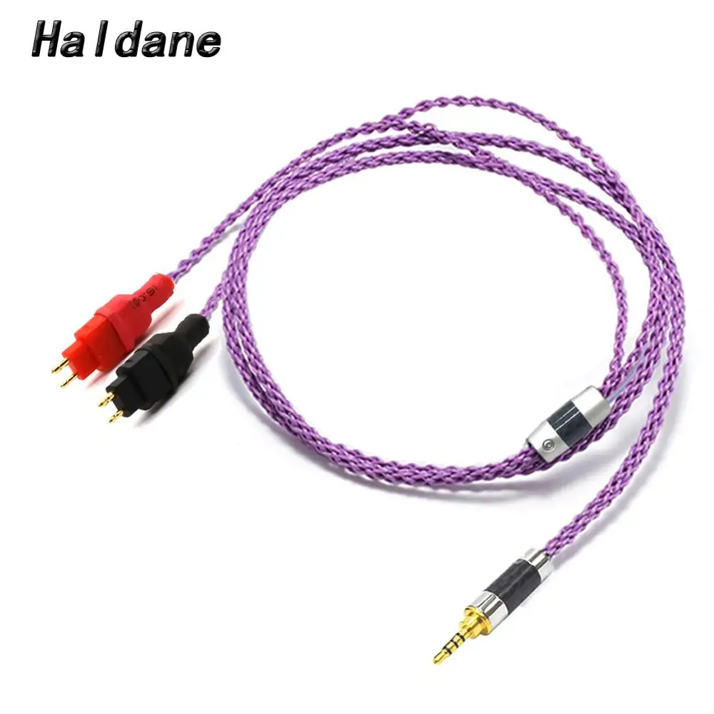 Haldane HIFI 8cores x19x0 08mm Silver Plated Headphone Replacement Upgrade Cable for HD600 HD650 HD525 HD545 HD565 HD580 HD6XX