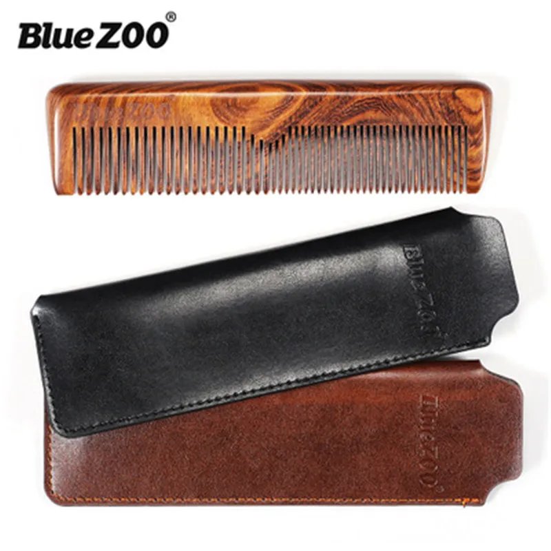 Natural Black Golden Sandalwood Comb Durable Wide and Fine Teeth Combination Comb 16CM Hair and Beard COMB Grooming