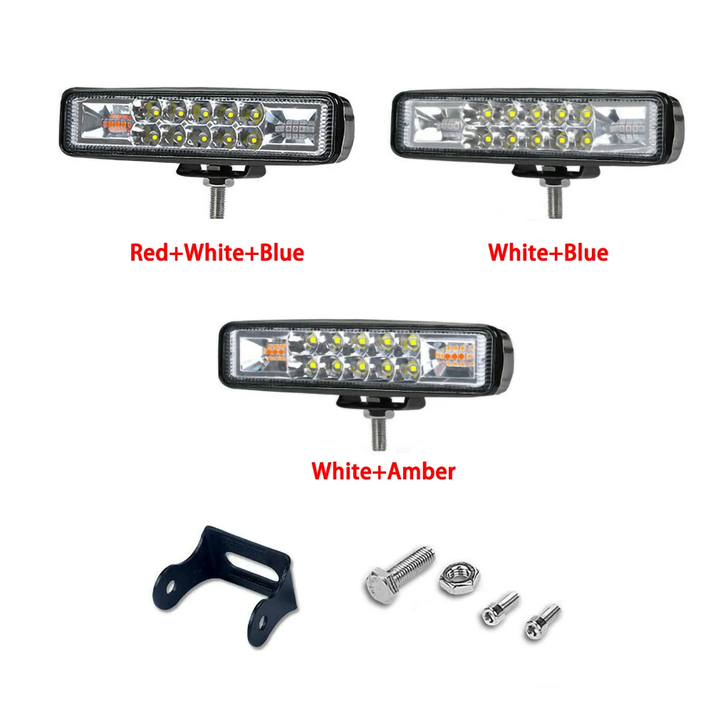 48W Strobe Flash Work Light Led Light Bar For Offroad Atv Jeep Suv Moto G3L2