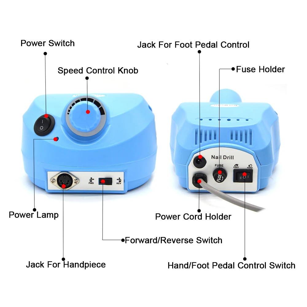 35000 оборотов в минуту, профессиональный сверлильный станок для ногтей, фреза, аксессуары, электрический аппарат для маникюра, педикюра, инструменты для дизайна ногтей