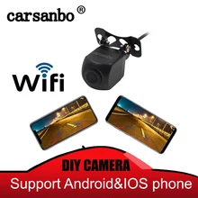 Carsanbo Wifi Водонепроницаемый 720P HD ночное видение Автомобильная резервная камера заднего вида для IOS и Android телефон парковочная камера заднего вида