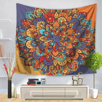 

Bohemia Geometric Pattern Tapestry 3D Digital Printing Tapestries Wall Hanging Indoor Decorative Cloth Living Room Bedroom
