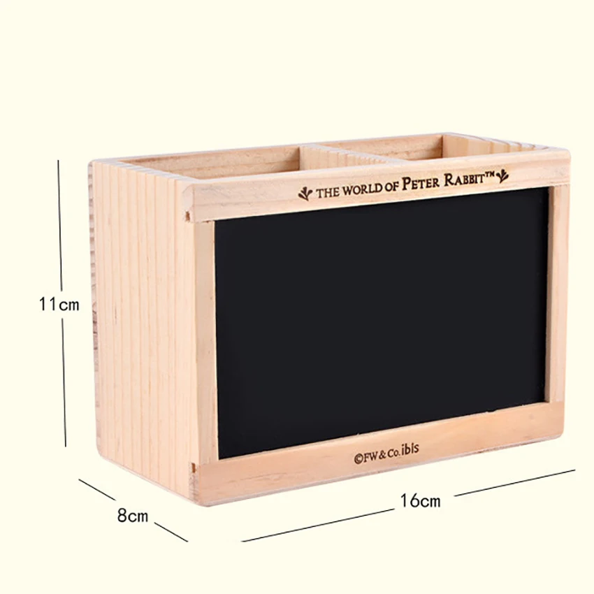 Большая емкость деревянная подставка для ручек с Двойные выдвижные ящики/доска канцелярские принадлежности коробка для хранения настольный органайзер контейнер