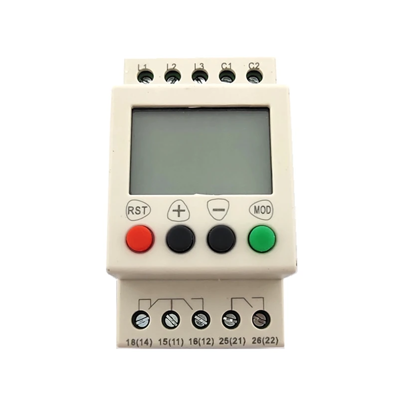 

LCD display voltage counter JVR800-1 upgrade to JVR800-2 function timing count multi-display voltage phase sequence protector