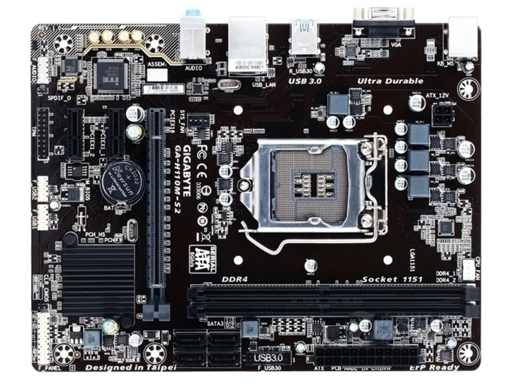 Материнская плата GIGABYTE H110 LGA 1151 i3 i5 i7 DDR4 32 ГБ Новинка | Компьютеры и офис