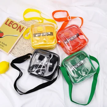 

Messenger bag ladies bag jelly bag transparent design shoulder bag diagonal bag mobile phone bag 2020 Korean style
