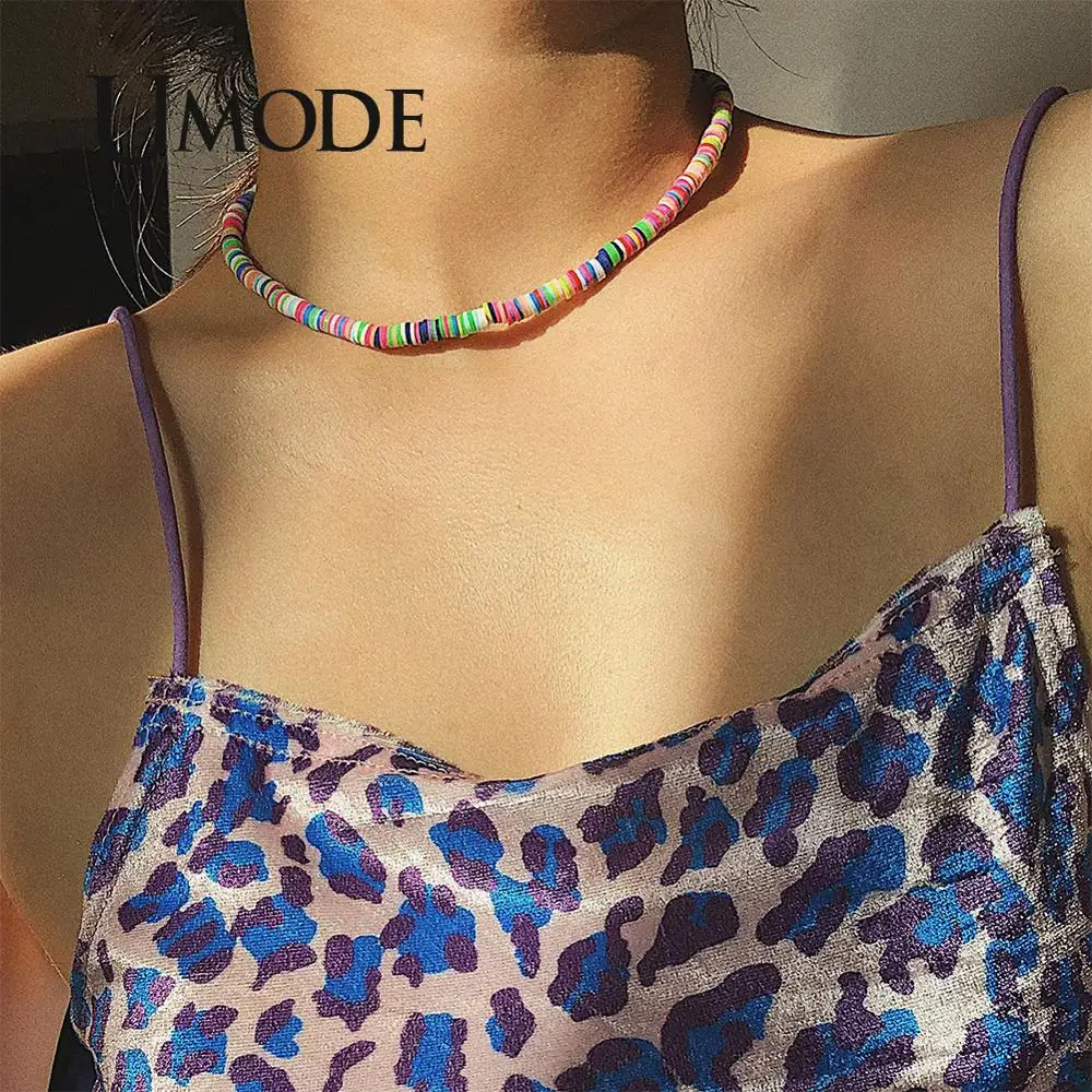 UMODE бусы Vsco ожерелье Девушка Acessorios Подвеска для лучших друзей камень Чокеры ожерелье для женщин эффектное богемное PN0700