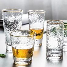 Прозрачная Золотая оправа стеклянная Скандинавская вода кофе чай напиток завтрак молоко стеклянная чашка для подарков красное Вино Виски чашка друзья чашка