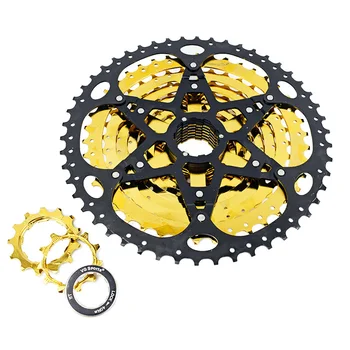 

Outdoor 11S 11-50T Golden MTB Bicycle Freewheel Bike Cassette 11 Speed Steel Flywheel For Mountain Bicycle Parts