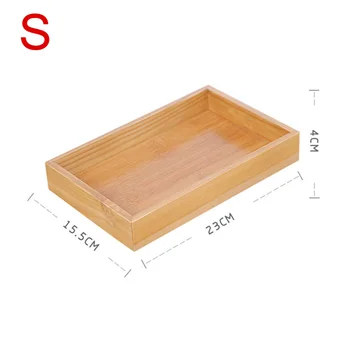 

Home Retro Simple Wooden Tea Tray Rectangular Japanese Style Trays For Food Snack Coffee Cocktail Meals Fruit Tray Organizer