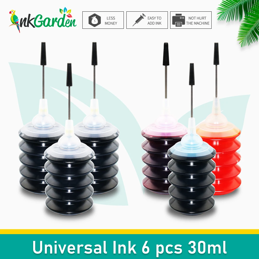 Dye Ink Kit Ink Refill Kit Dye Ink Refill Ink Cartridge Refill Kit Ink Refill Black and Color Universal 30ml Dye Ink K C M Y Refillable Ink Kit For HP for Canon For Brother Epson Printer