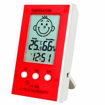 

Digital LCD Thermometer Hygrometer Baby Face Humidity Meter Weather Station Tester Clock