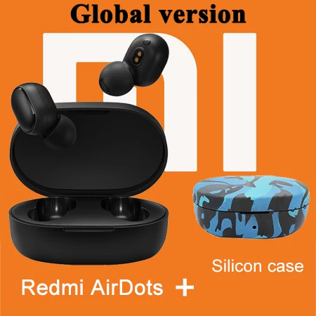 Redmi Package 13 Xiaomi Redmi Airdots 5,0 Bluetooth наушники TWS беспроводные наушники Global 3D Bass стерео Earphoens гарнитура зарядная коробка с микрофоном - Color: Redmi Package 13