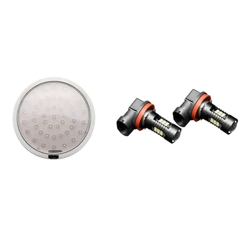 

1Pcs 12V Car Round Ceiling e Roof Interior Light Boat Rv Surface Ceiling Light & 2Pcs Led HB3 9005 Fog Light Bulb 1200Lm 6000