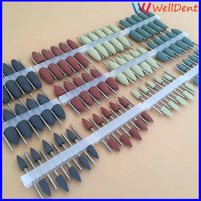 Polidores de Borracha Pces Dental Silicone Diamante Polimento Rebarbas Resina Base 2.35mm Laboratório Equipamentos 120 2 Cheap Clareamento dos dentes