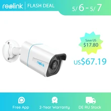Reolink inteligentne kamery IP 4K 8MP PoE zewnętrzne widzenie nocne z wykorzystaniem podczerwieni kamera typu Bullet z RLC-810A wykrywania osoby/pojazdu