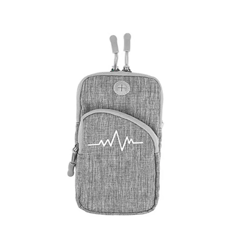Gray Наружные спортивные нарукавники для телефона для iPhone 6, 7, 8 Plus, спортивные нарукавники для мобильного телефона, размер 6 дюймов, универсальные спортивные нарукавники для бега - Цвет: Gray