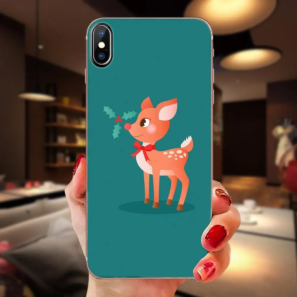 as picture Подарок на год с рождественским оленем мягкий милый чехол для Xiaomi Redmi Mi 4 7A 9T K20 CC9 CC9e Note 7 8 9 Y3 SE Pro Prime Go Play - Цвет: as picture