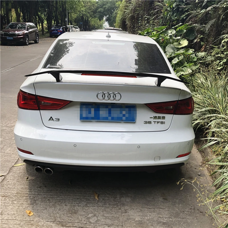 Для Audi A3 спойлер 2006 2018 TF ABS пластик Материал заднее крыло автомобиля Цвет задний