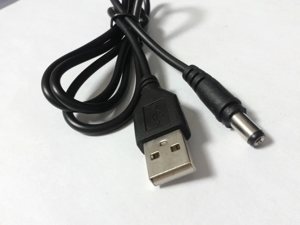 40 шт. 80 см кабель USB 2,0 A в 5,5 мм до 2,1 мм баррель разъем DC зарядное устройство