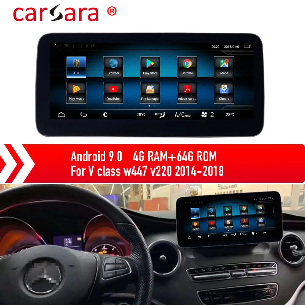 Mercedes Stereo Monitor For V Class W447 Screen Android 9 0 Multimedia System Upgrading Car Multimedia Player Aliexpress