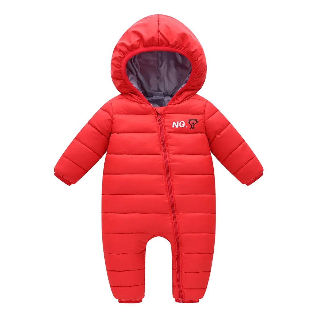 SAGACE Baby Romper Coat Winter Warm Thick Romper Jumpsuit Hooded Outfits Fashion Newborn Infant Baby Boy Zipper romper jackets