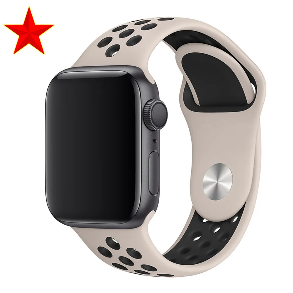Desert Sand Black Спортивный ремешок для apple watch band 44 мм/40 мм apple watch 5 4 3 band iwatch band 5 42 мм/38 мм correa браслет ремень аксессуары для часов - Цвет ремешка: Desert Sand Black