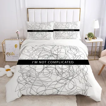 

3D Duvet Cover Set Bedding Sets Quilt Covers Pillow Cases Full Twin Double Single Size Simple Style Custom White Bedding Sets