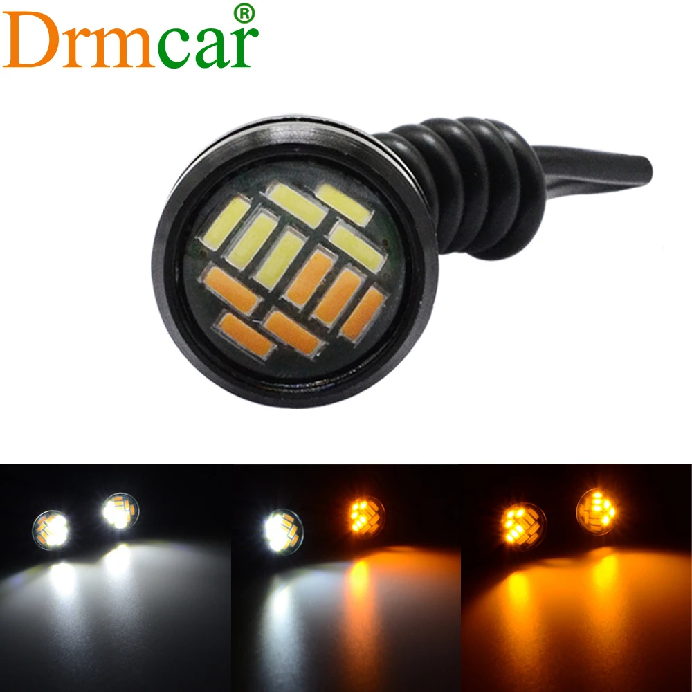 23 мм 4014 12Smd орлиный глаз указатель поворота белого и желтого цвета дневные