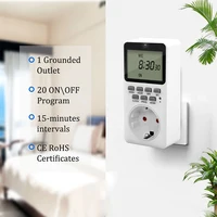20 Group Setting EU US UK Plug Electronic Digital Kitchen Timer Switch Outlet Week 12/24 Hour Cyclic Program Timing Socket 2