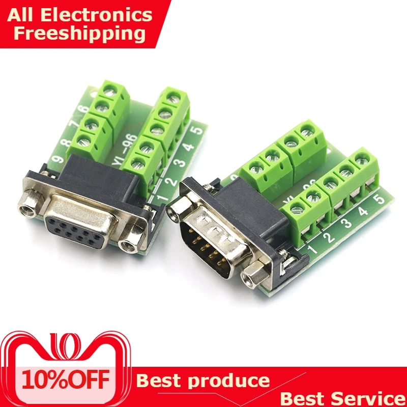 

DB9 Male Female Adapter Signals Terminal Module RS232 Serial To Terminal DB9 Connector