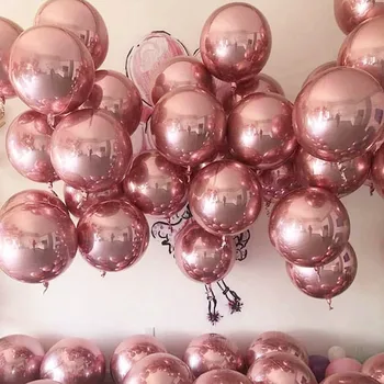 

20pcs/lot Rose Gold 4D Round Sphere Balloons 22inch Aluminum Foil Balloon Wedding Marriage Birthday Party Decor Supplies