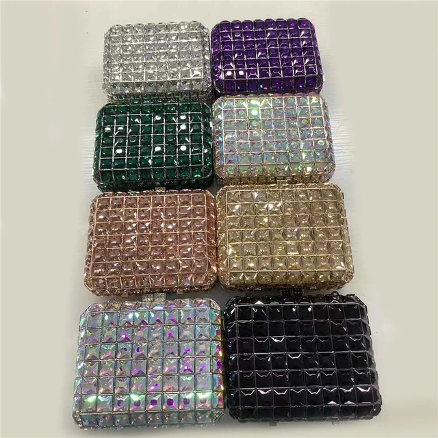 Luxury Gold Diamond Evening Bag Rhinestone Clutch Bag Women Small Banquet Hand Bag Wedding Bride Clutch Purse 1