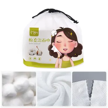 

1 Roll Disposable Face Towel Wet Dry Non-Woven Facial Tissue Paper Cleansing Makeup Remover Cotton Soft Reusable Cotton Pads