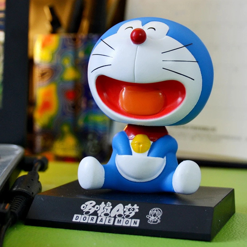 Милый Doraemon фигурка с качающейся головой куклы Doraemon косплей качающаяся голова экшн-кукла автомобиль деко подарок на день рождения - Цвет: 1PCS