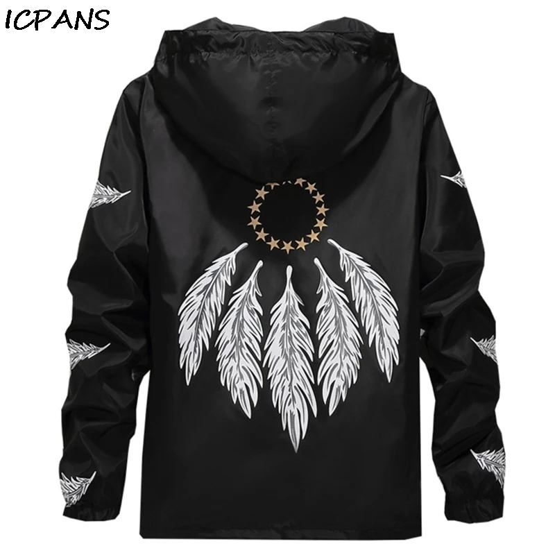 

Feather WindJacket Men's windbreakers Streetwear Waterproof Summer Thin Lightweight Jackets Asian Size M-7X 2019 Spring Autumn