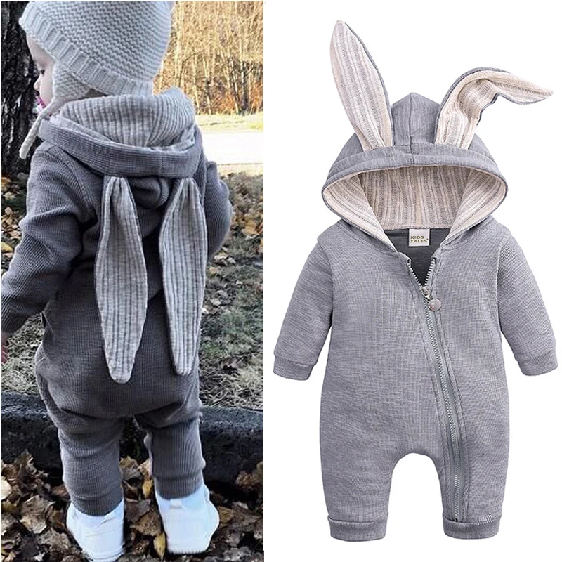 Baby Rabbit Rompers For Baby Girls Autumn Winter Infant Clothing Overalls Jumpsuit Halloween Costume Newborn Baby Boys Clothes