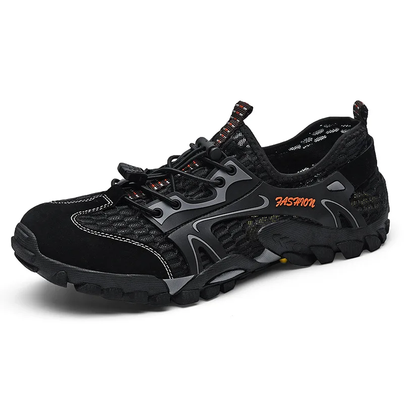 Men Mesh Aqua Shoes Professional Non-slip Durable Trekking Upstream Shoes Male Hiking Wading Water Sports Sneakers
