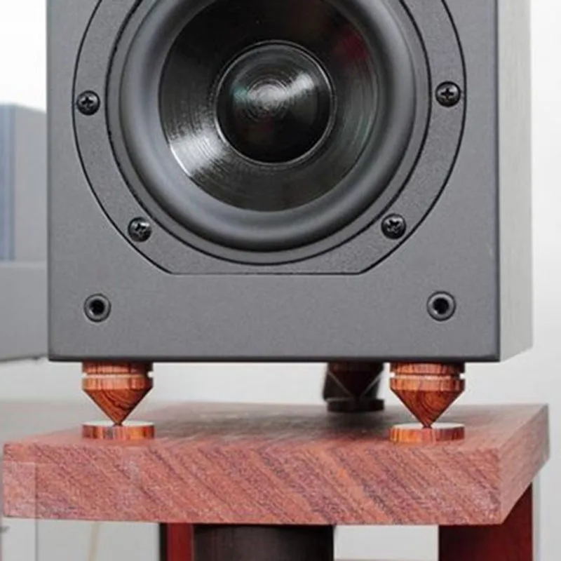4 шт. 23X20 мм палисандр толще раздел HIFI аудио усилитель шок шипы pad с металлической